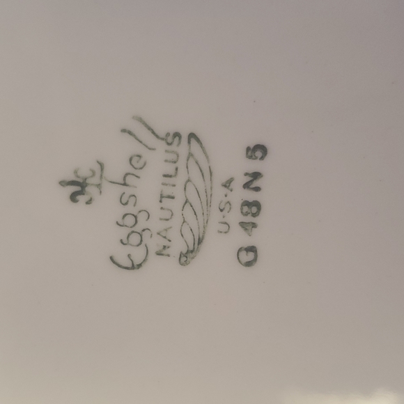 2 piece of Eggshell Nautilus Dinner Plates, USA. G48N5 - Picture 7 of 8